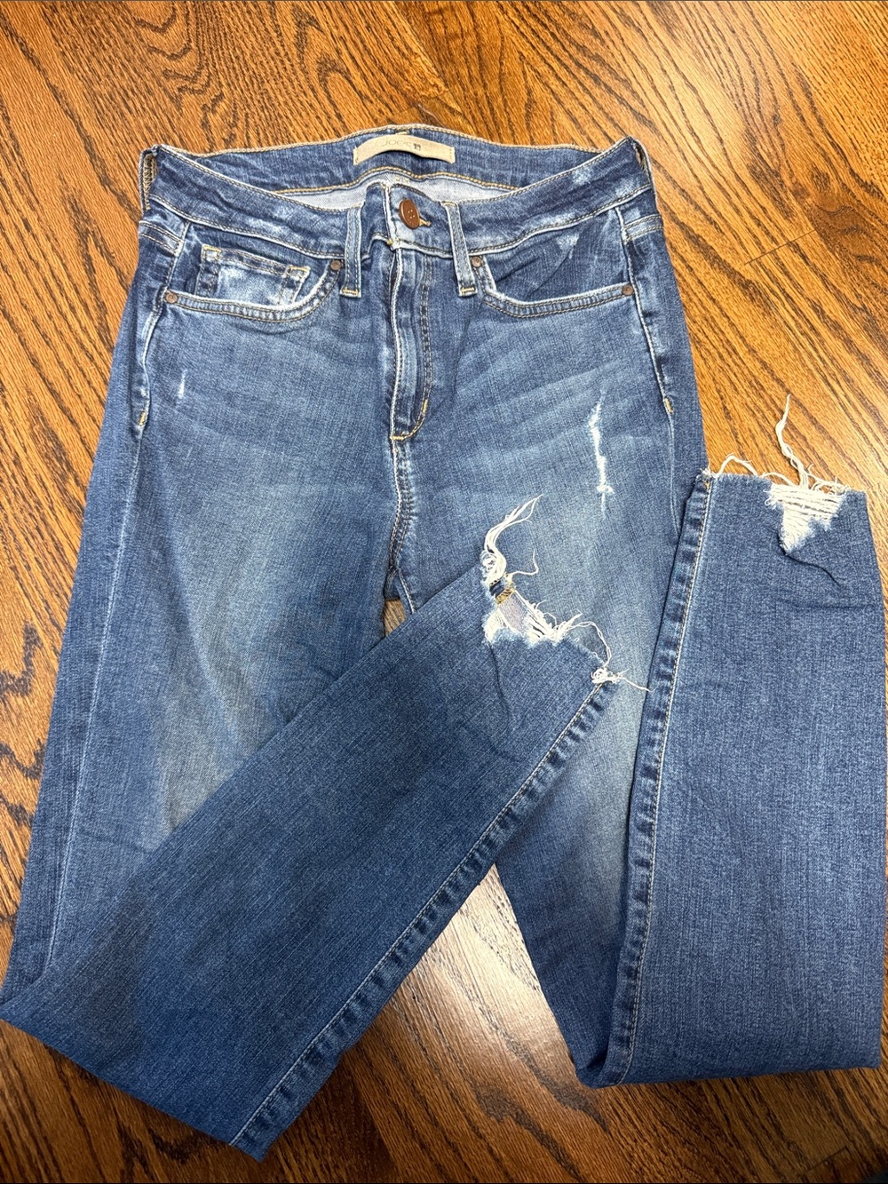 Joe’s Distressed Blue Skinny Jeans